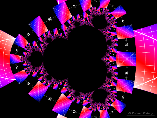 Image tessellated inside a Multibrot Set #7, z = z⁴+c